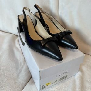 Nine West NWIDA Black Leather Sz 10